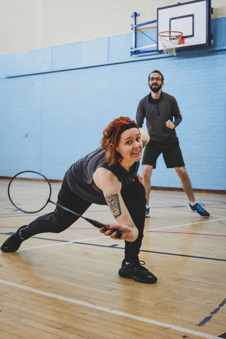 Serving up the same energy she brings to the office.