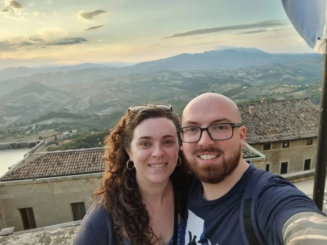 Rosalind enjoying a well-deserved break in San Marino